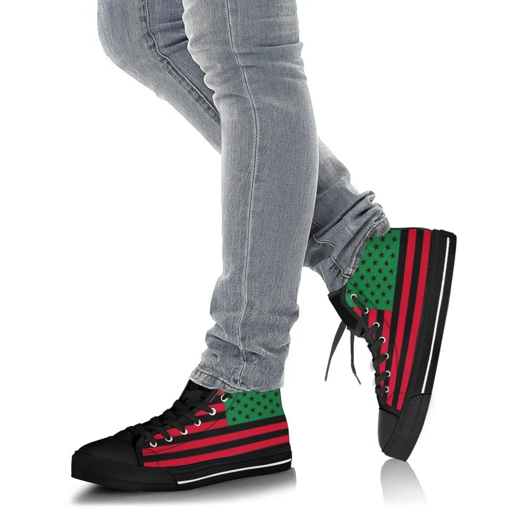 BLM Afro American Flag High Top Sneakers