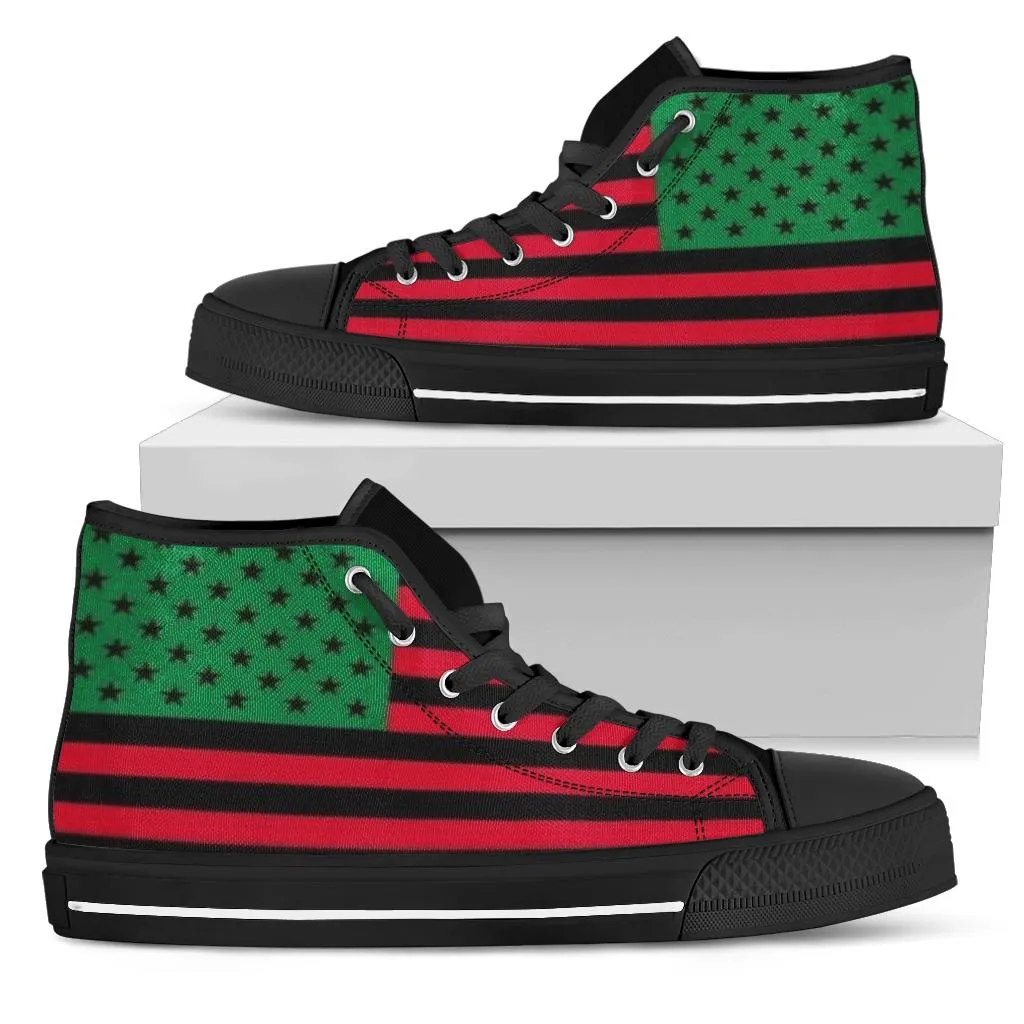 BLM Afro American Flag High Top Sneakers