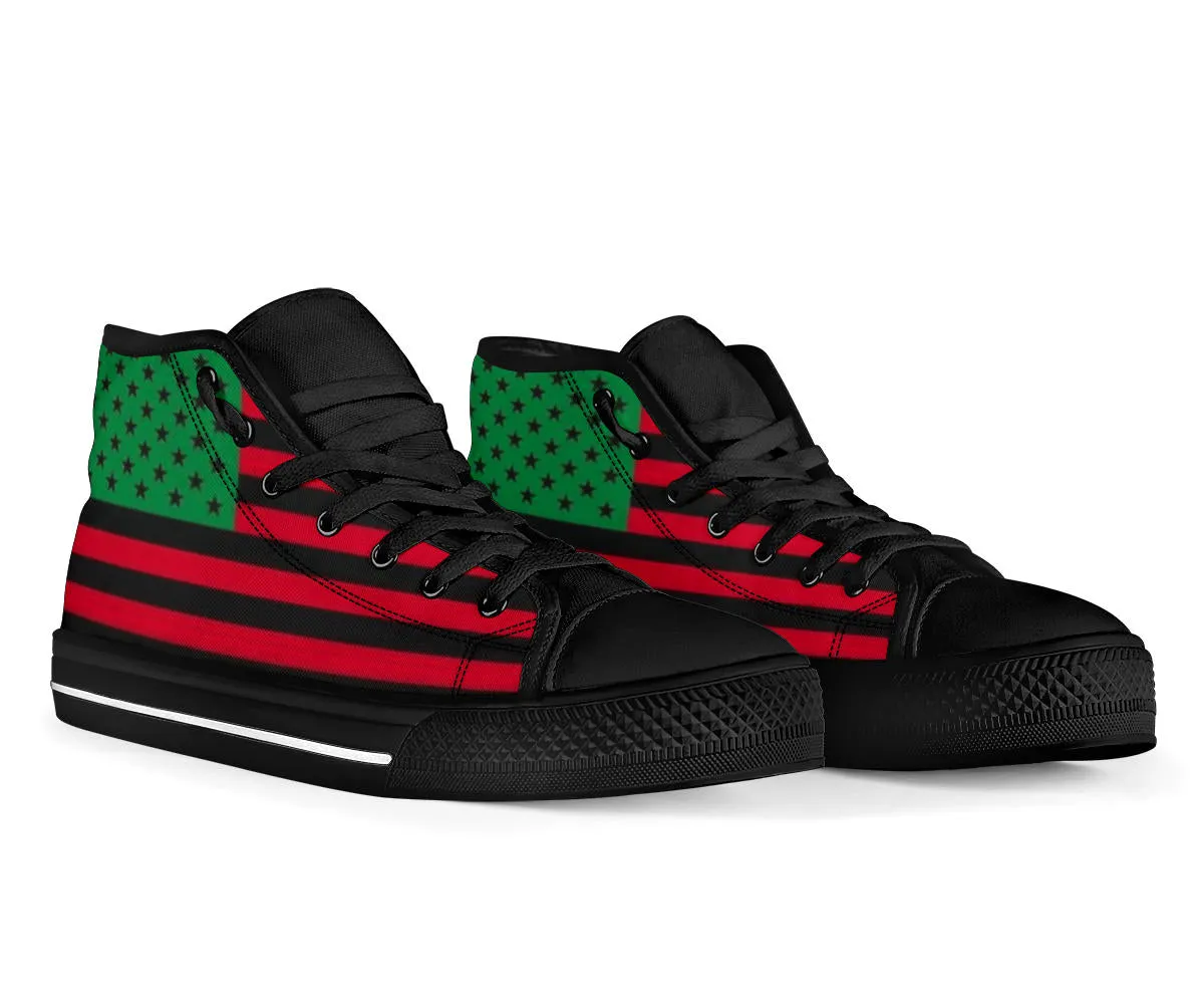 BLM Afro American Flag High Top Sneakers
