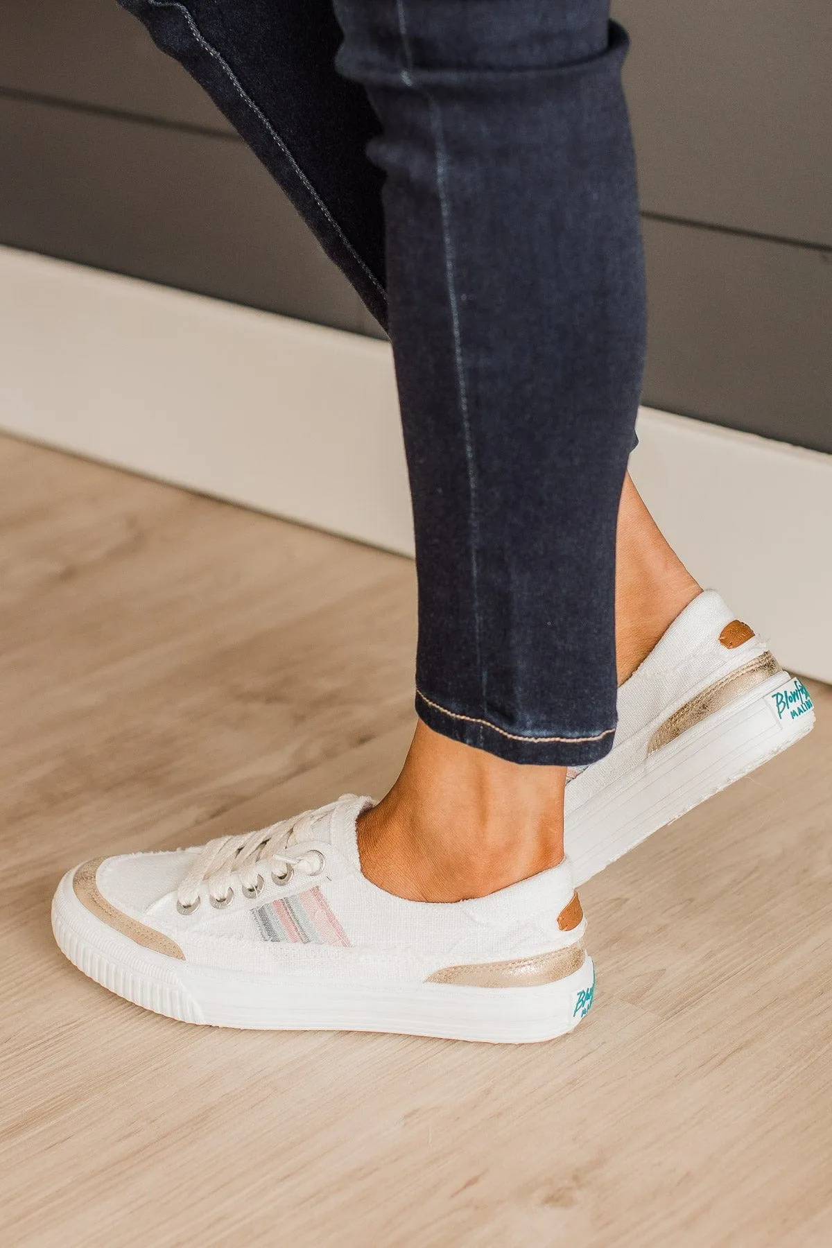Blowfish Alex Sneakers- White Color Washed