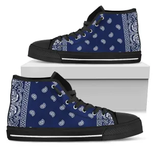 Blue Bandana Crip Cuzz High Top Sneakers