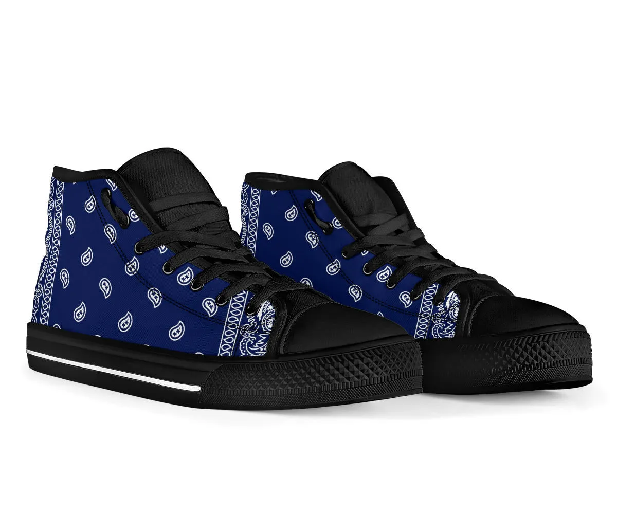 Blue Bandana Crip Cuzz High Top Sneakers