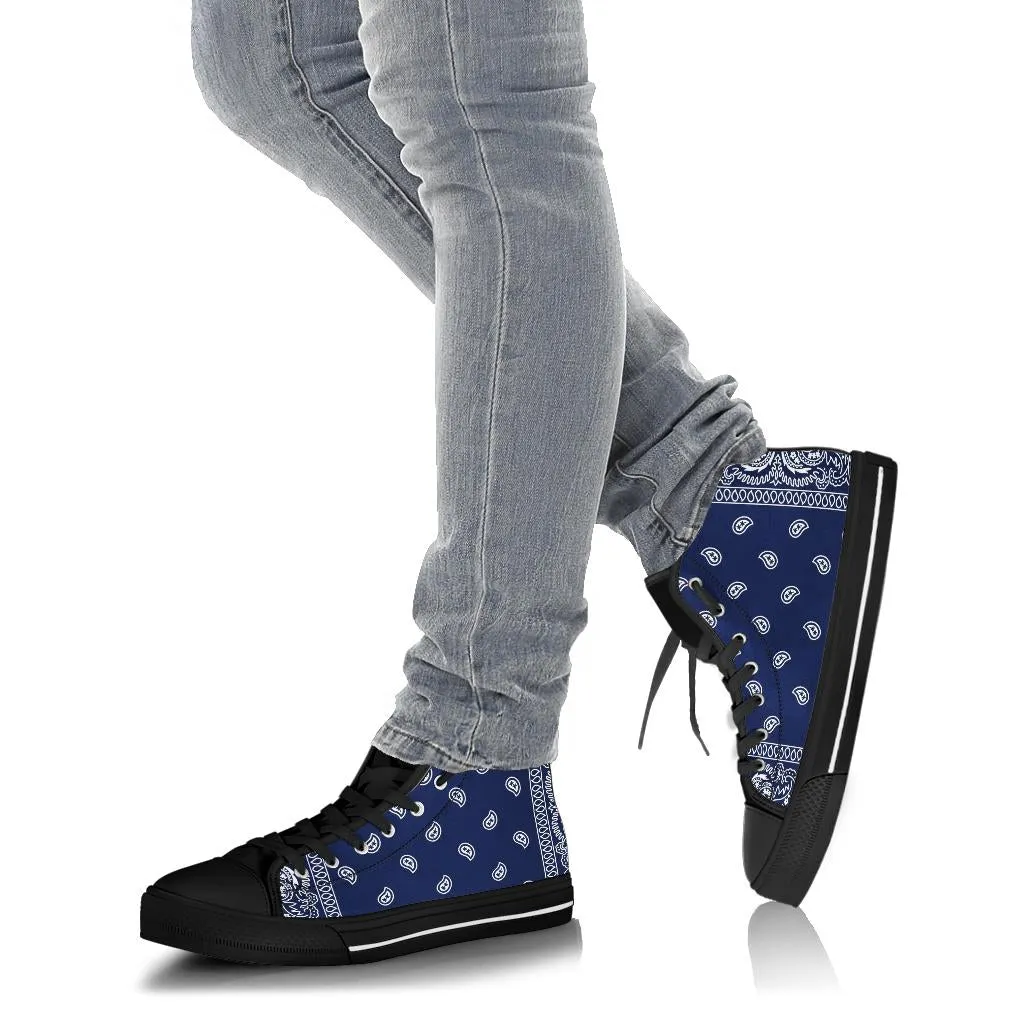 Blue Bandana Crip Cuzz High Top Sneakers