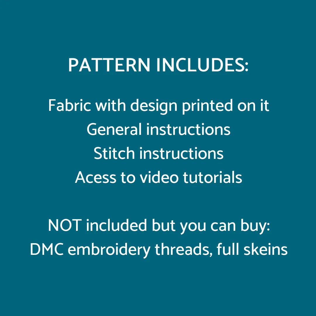 Blue fish embroidery pattern