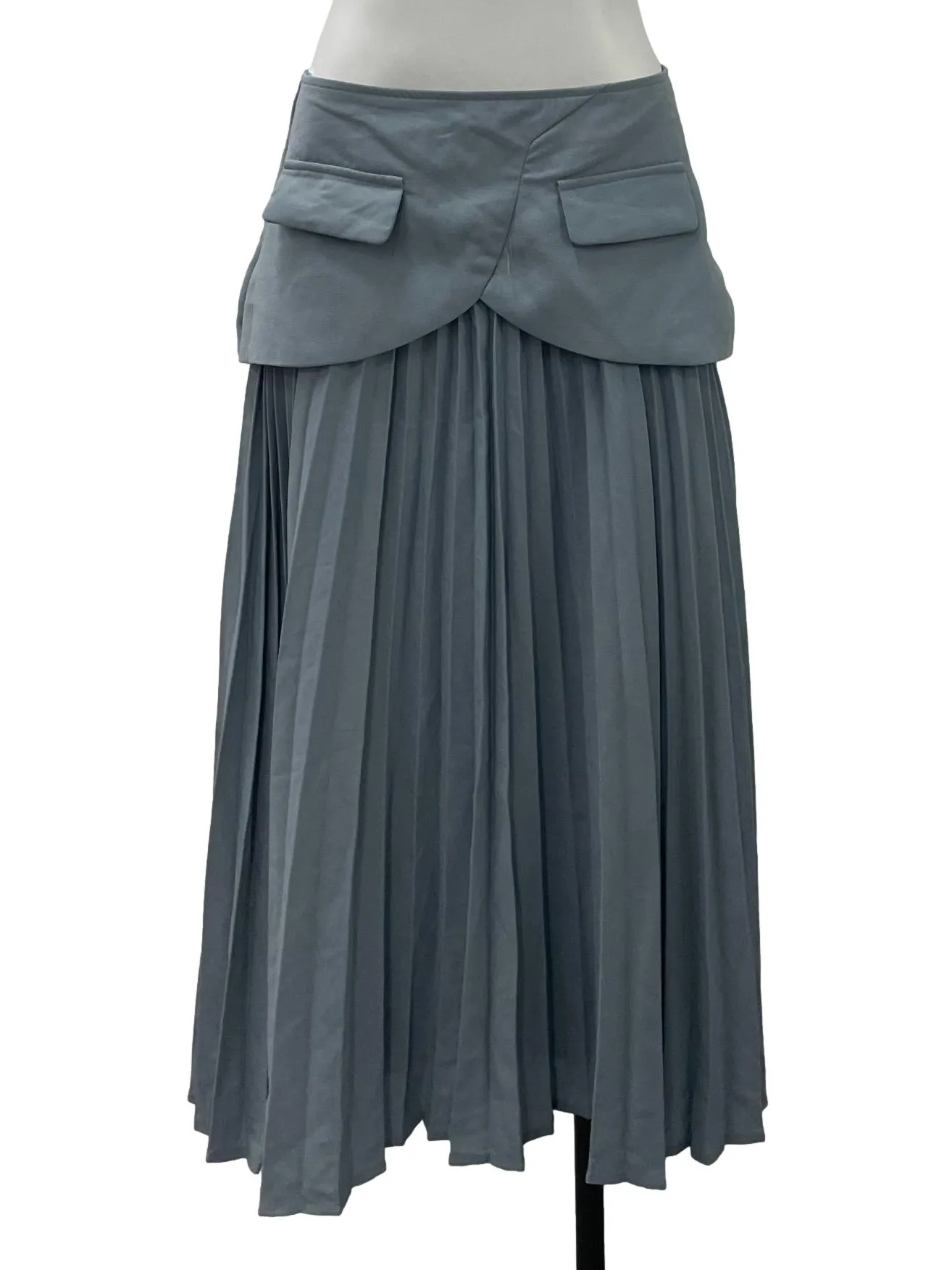 Blue Pleated Skirt