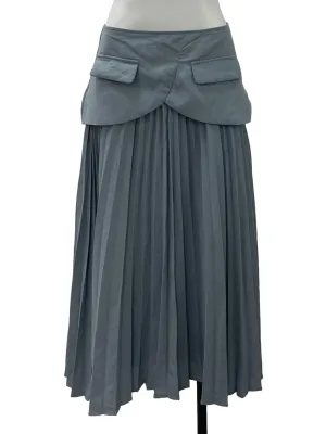 Blue Pleated Skirt