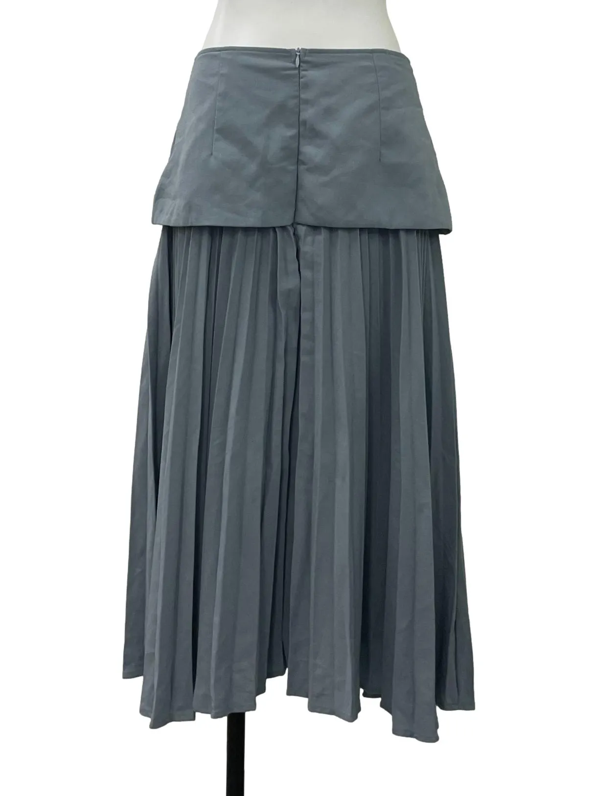 Blue Pleated Skirt