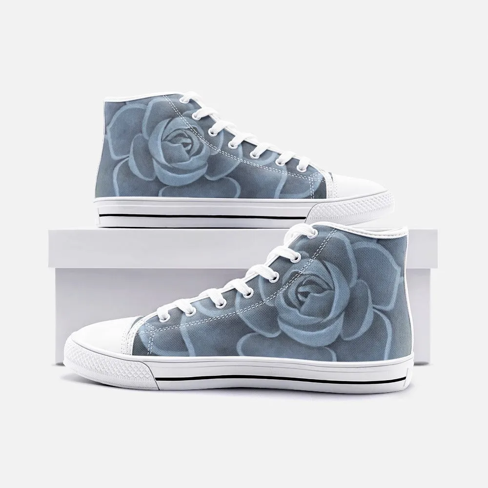 Blue Succulent High-top Sneakers