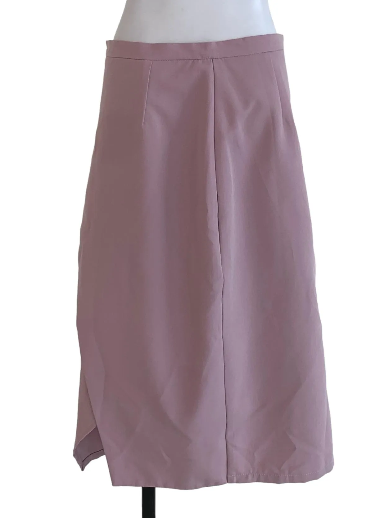 Blush Pink Plain Pencil Skirt