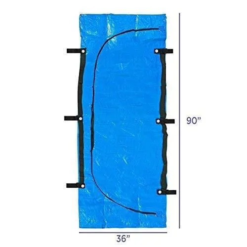 Body Bag Stretcher Combo with 6 Handles Size 36" x 90" Cadaver Bag