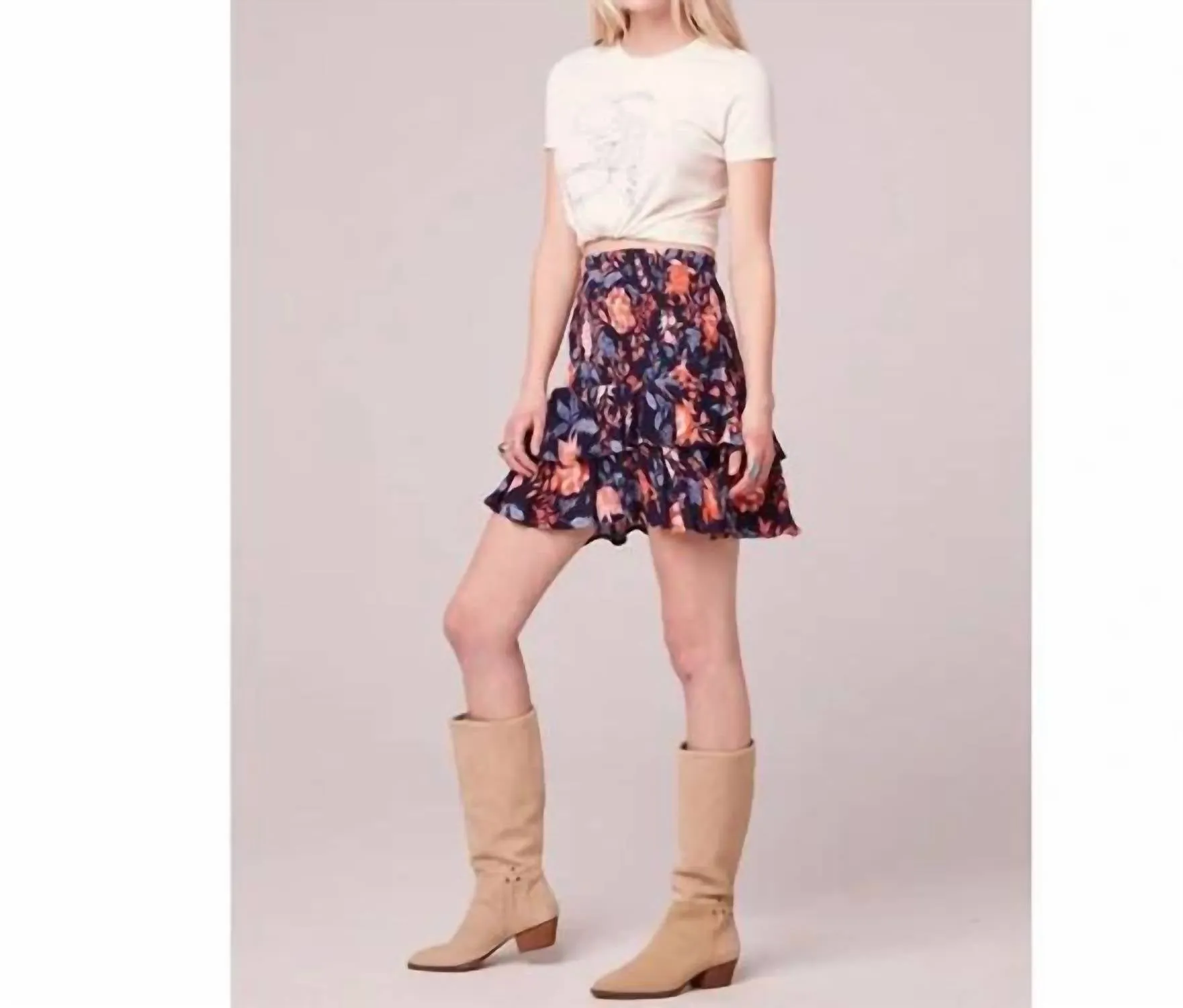 B.O.G. Collective - Floral Fanatic Mini Skirt
