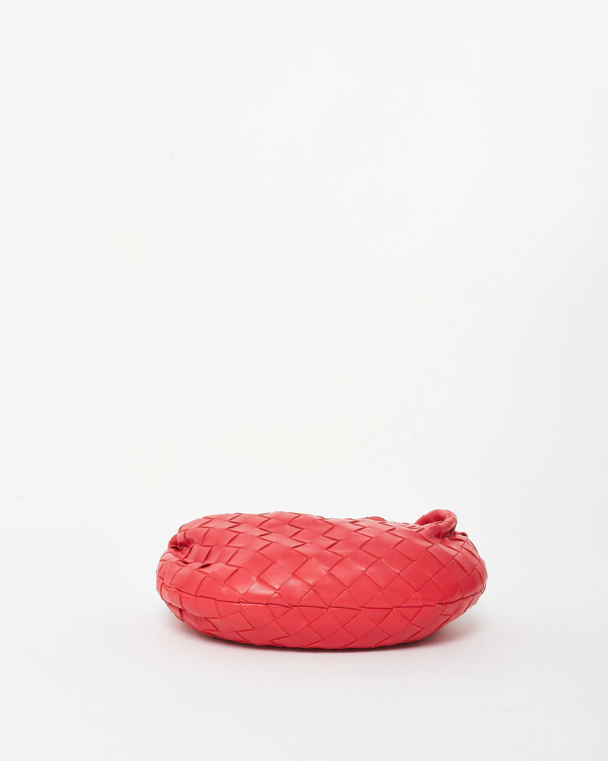 Bottega Veneta Red Intrecciato Leather Mini Jodie
