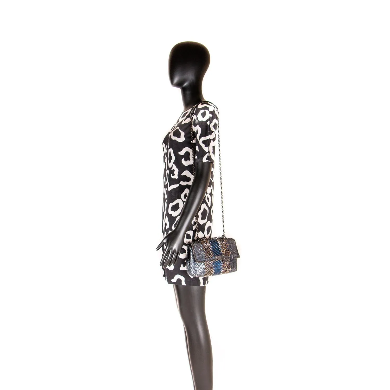 Bottega Veneta Snake Skin Olimpia Mini Intrecciato