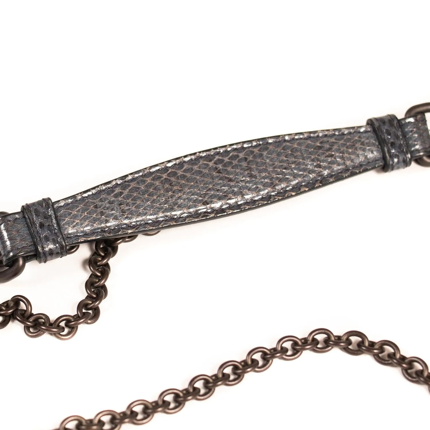 Bottega Veneta Snake Skin Olimpia Mini Intrecciato