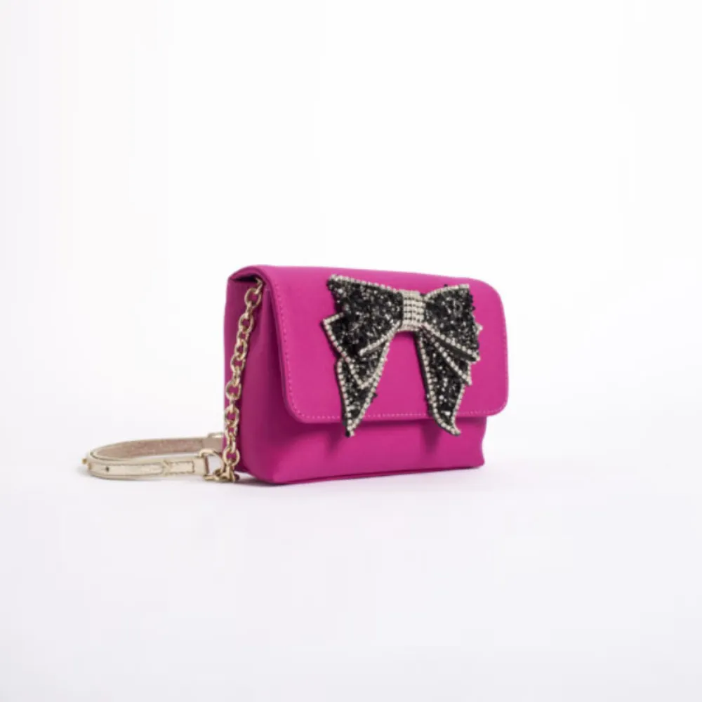 Bow Embelisshed Sling cum Clutch