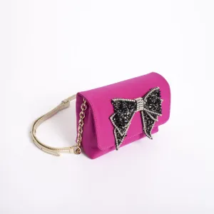 Bow Embelisshed Sling cum Clutch