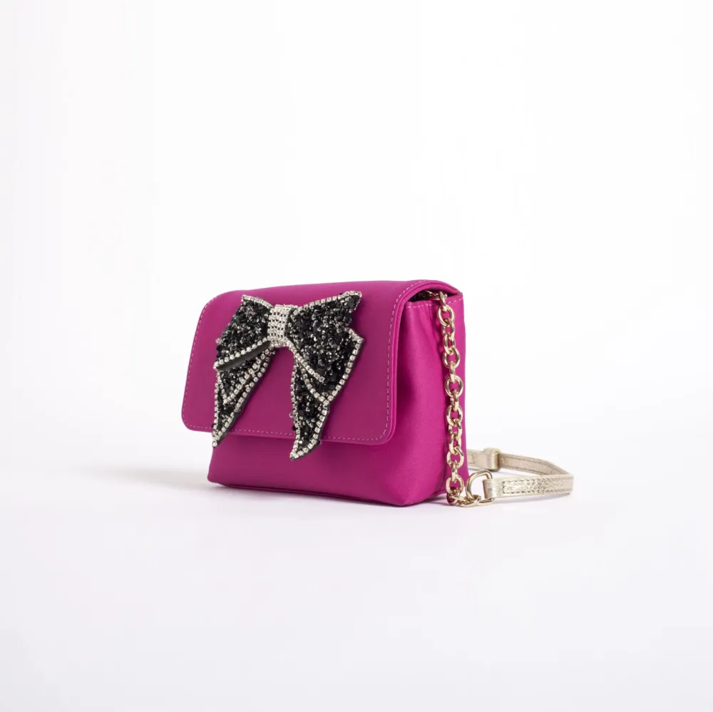 Bow Embelisshed Sling cum Clutch