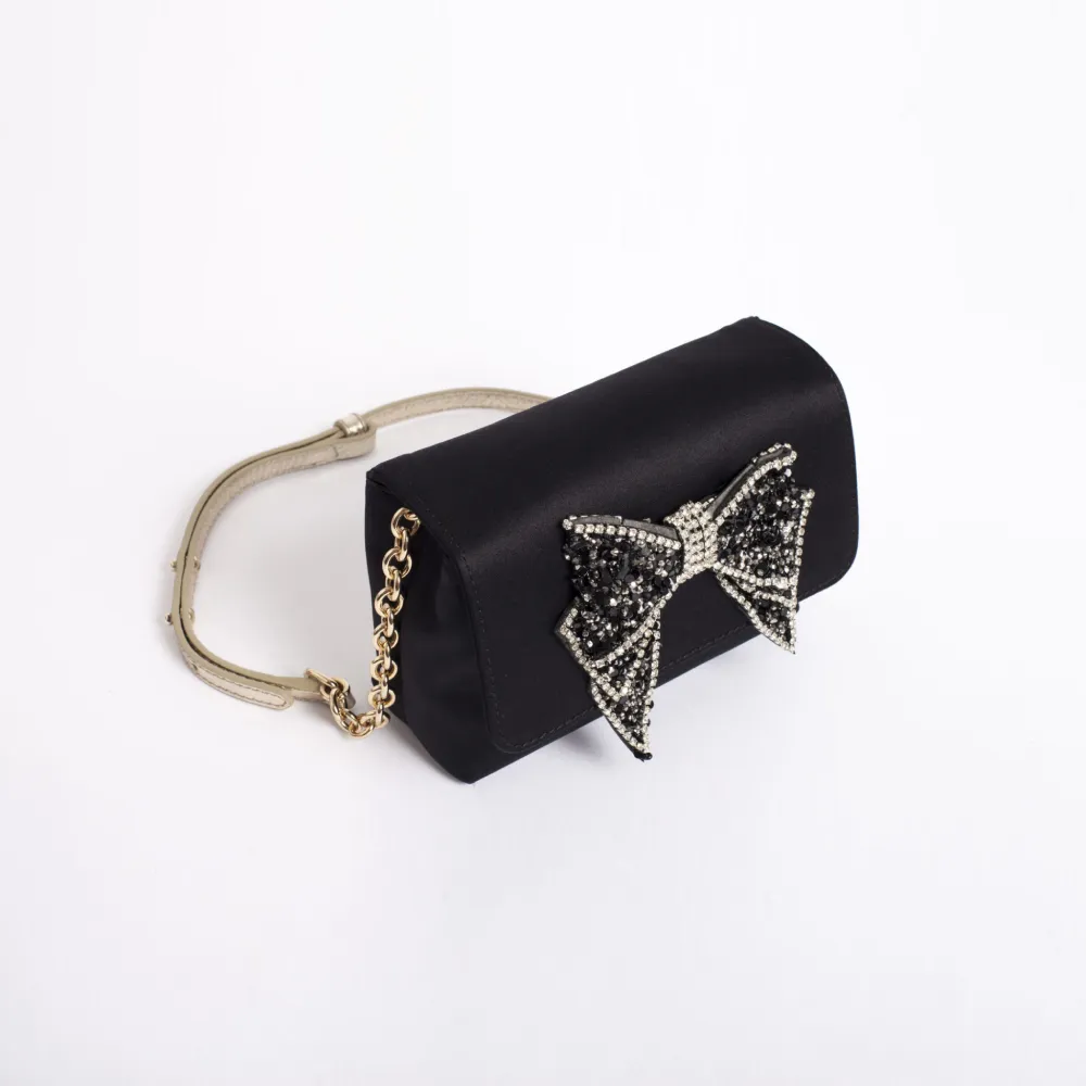 Bow Embelisshed Sling cum Clutch