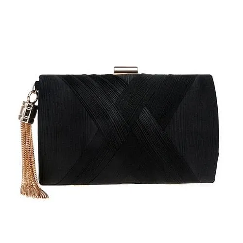 Bow Metal Women Day Clutches Tassel Luxurious Fashion Lady Evening Bags