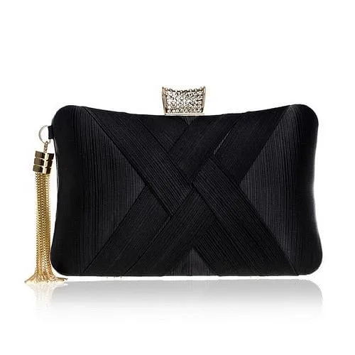 Bow Metal Women Day Clutches Tassel Luxurious Fashion Lady Evening Bags