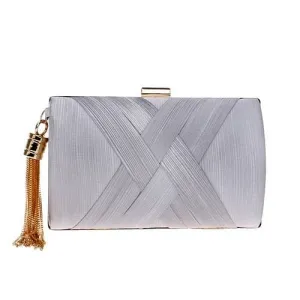 Bow Metal Women Day Clutches Tassel Luxurious Fashion Lady Evening Bags