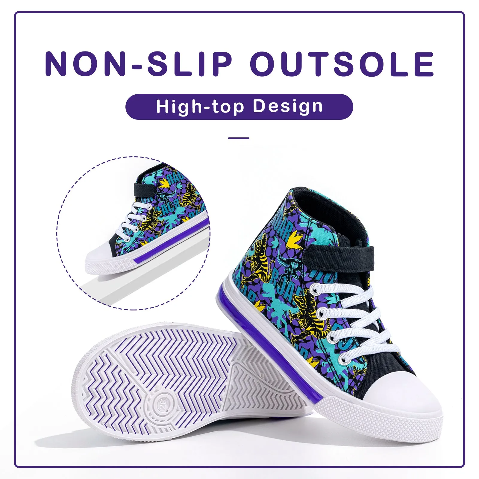 Boys Lightweight High Top  Kids Sneakers