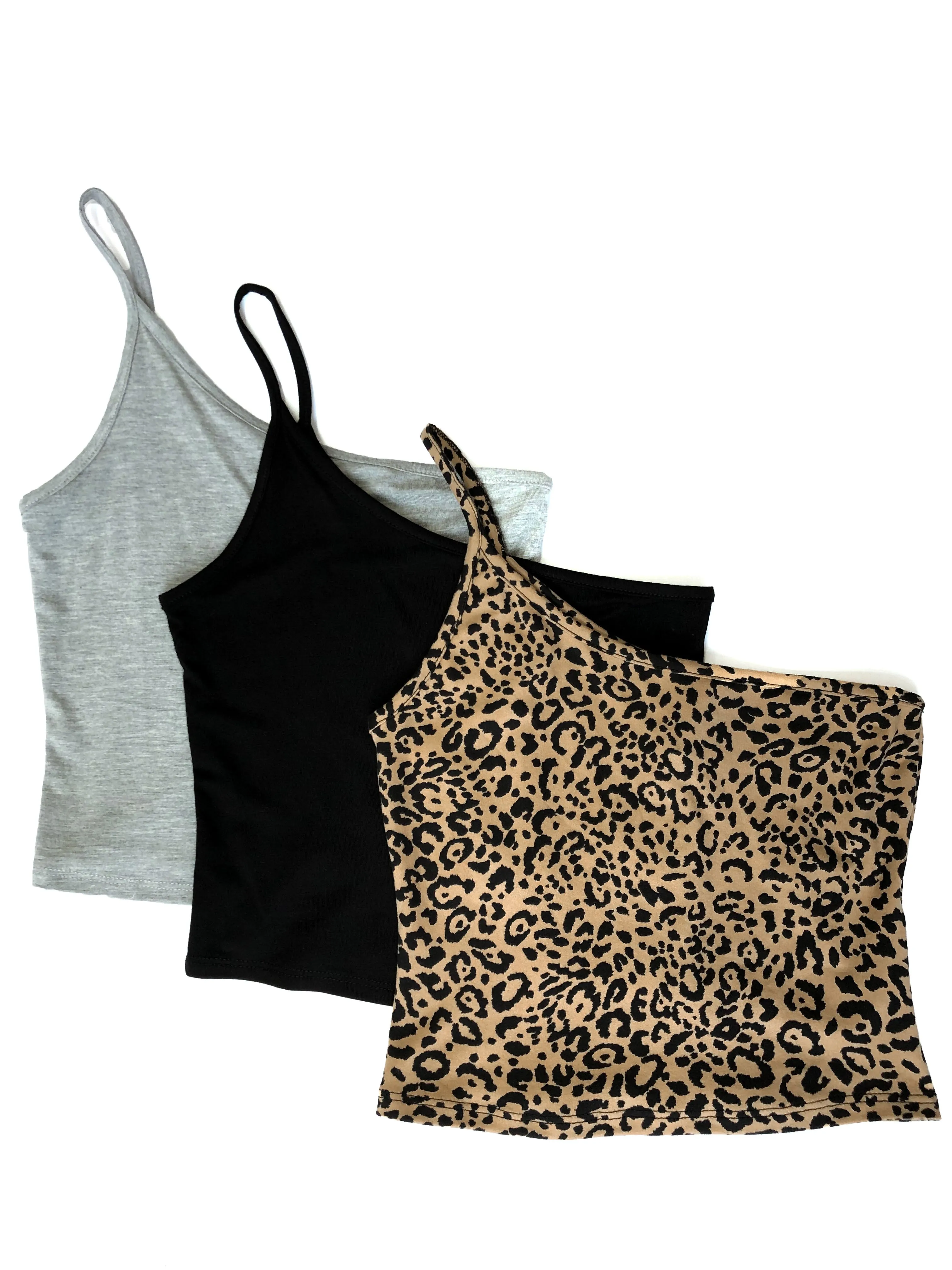 Brooklyn Asymmetrical Crop Top - Grey