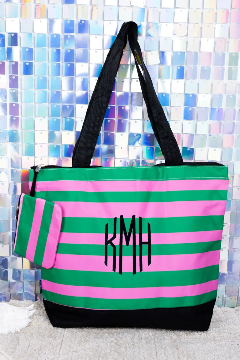 Bubblegum Bands with Black Trim Tote Bag
