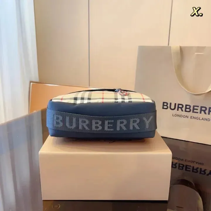 BURBERRY ||  Logo Detail Nylon Crossbody Checkered Bag