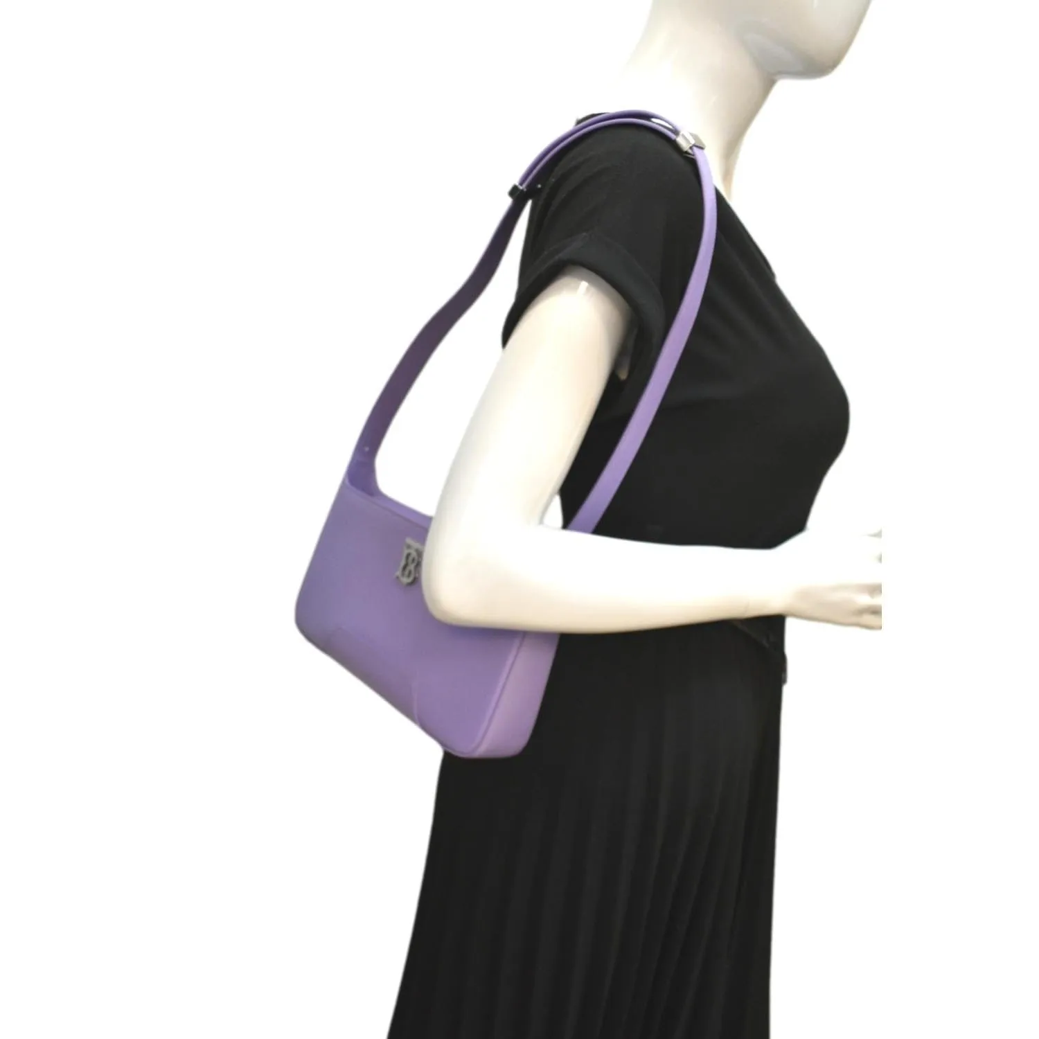 BURBERRY Medium TB Leather Shoulder Bag Soft Violet