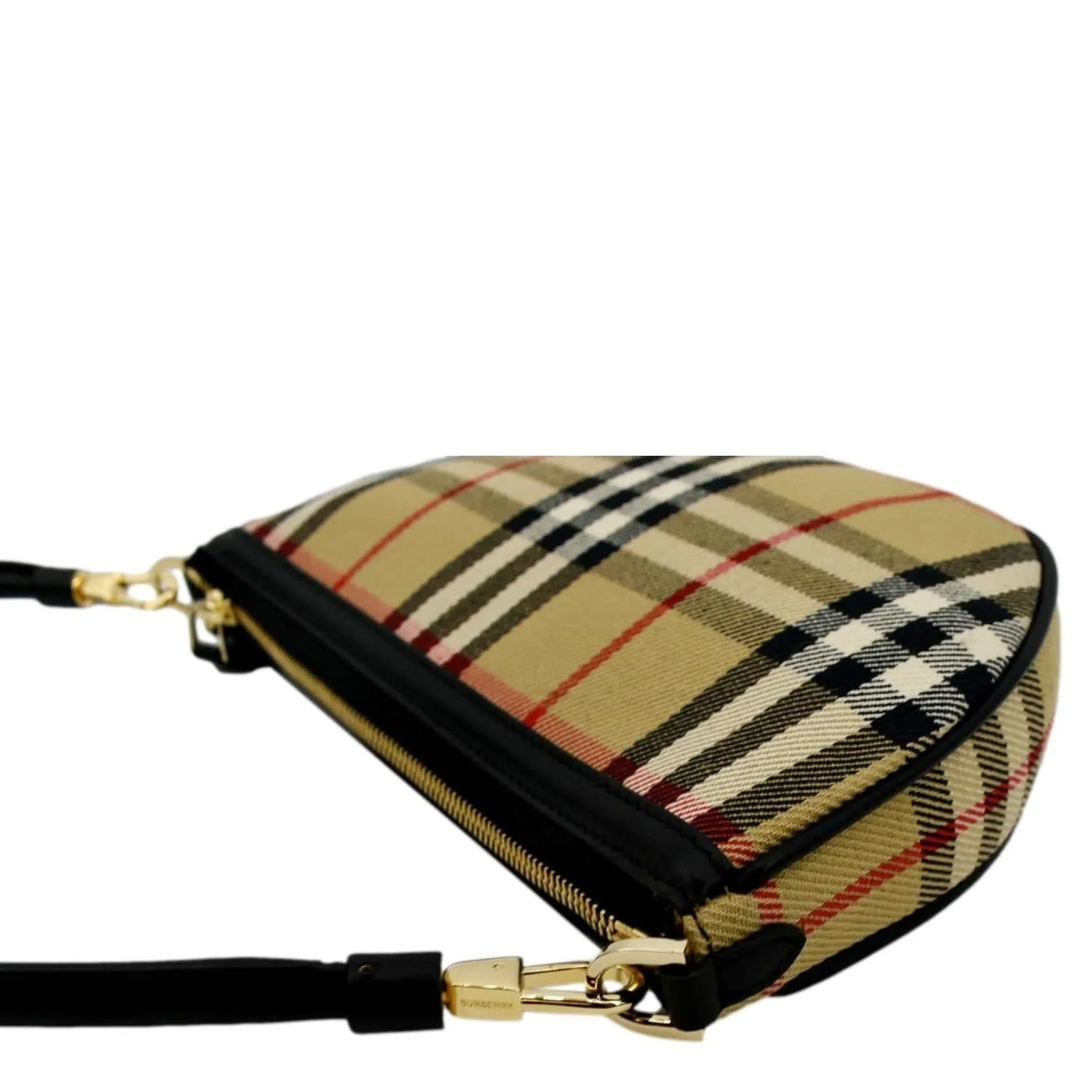 BURBERRY Olympia Vintage Check Pouch Shoulder Bag Archive Beige