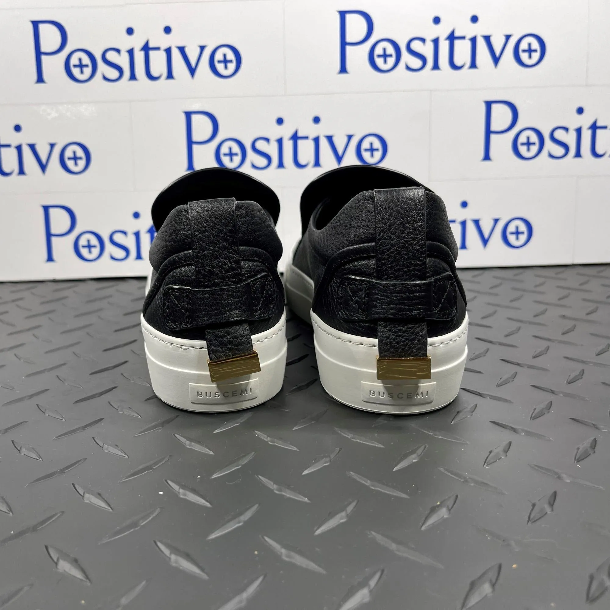 Buscemi Womens 40MM Clean Black/White Sneakers