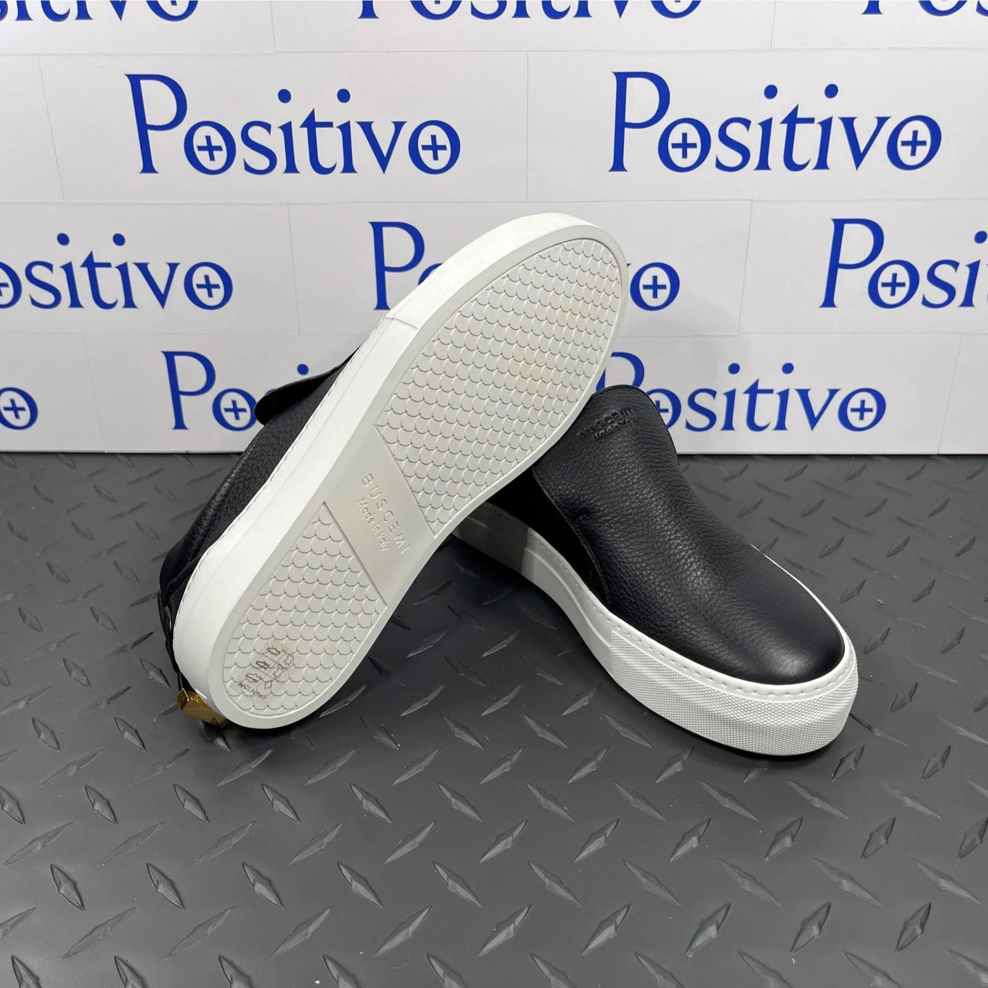 Buscemi Womens 40MM Clean Black/White Sneakers