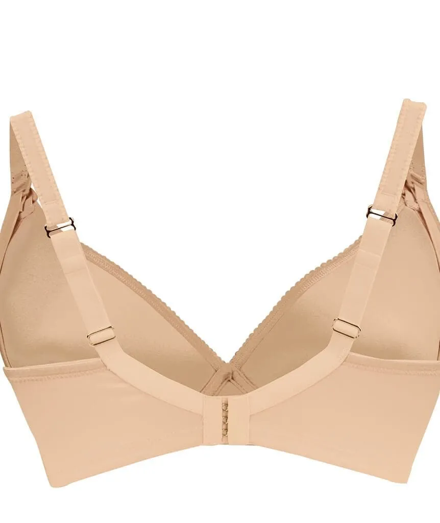 Cake Maternity Mousse Padded Plunge Wire-free Nursing Bra -  Beige