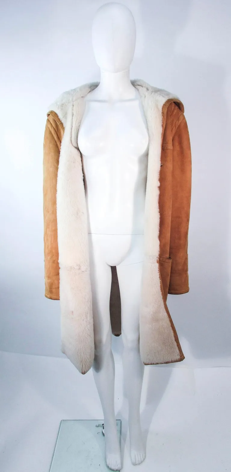 CALVIN KLEIN Vintage Brown C Coat with Hood Size 6