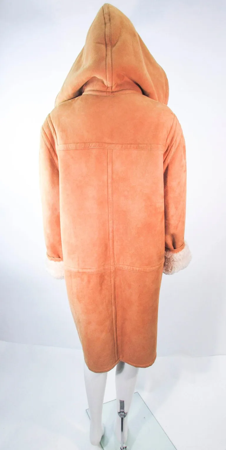 CALVIN KLEIN Vintage Brown C Coat with Hood Size 6