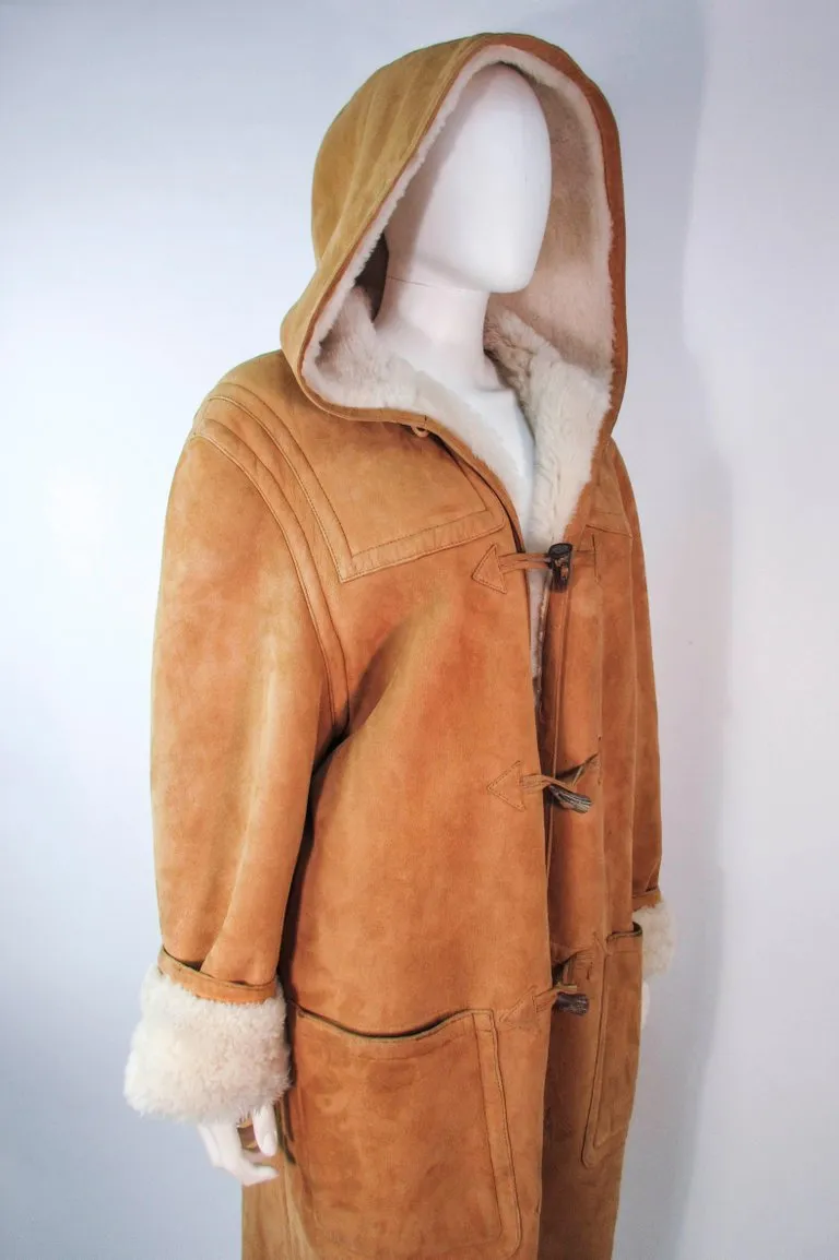 CALVIN KLEIN Vintage Brown C Coat with Hood Size 6