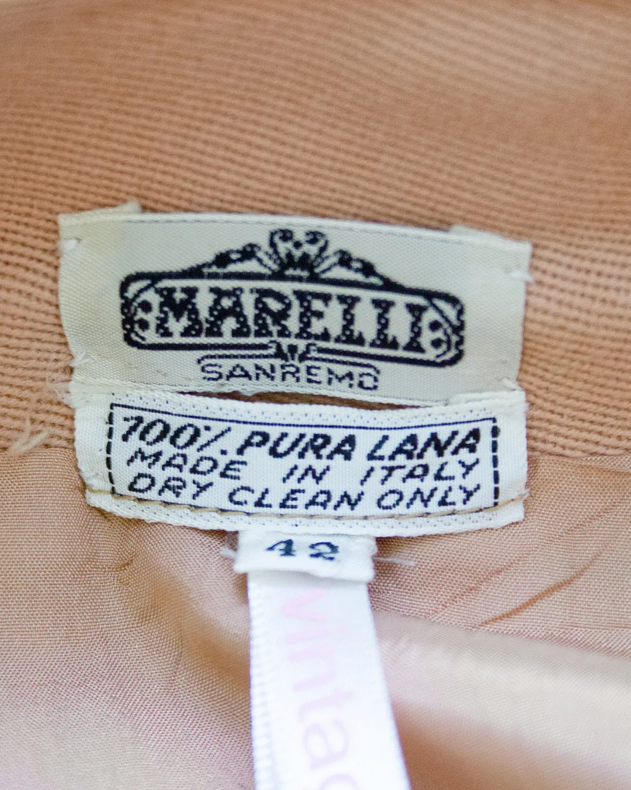 Camel Pleated Wool Gabardine Skirt