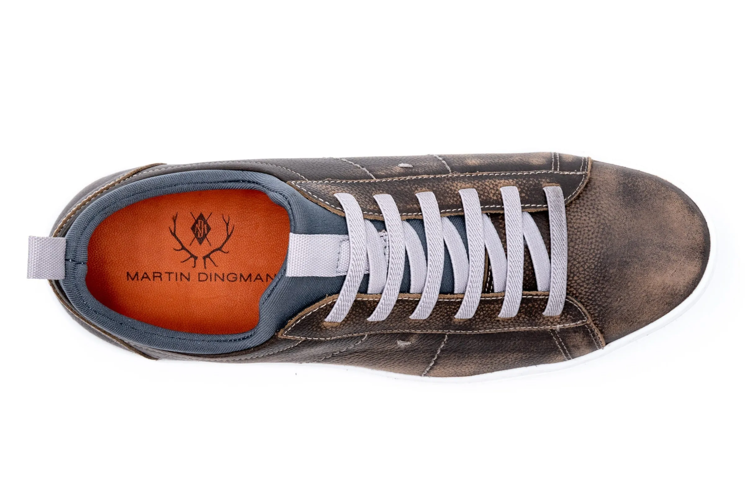 Cameron Hand Buffed Pebble Grain Leather Sneakers