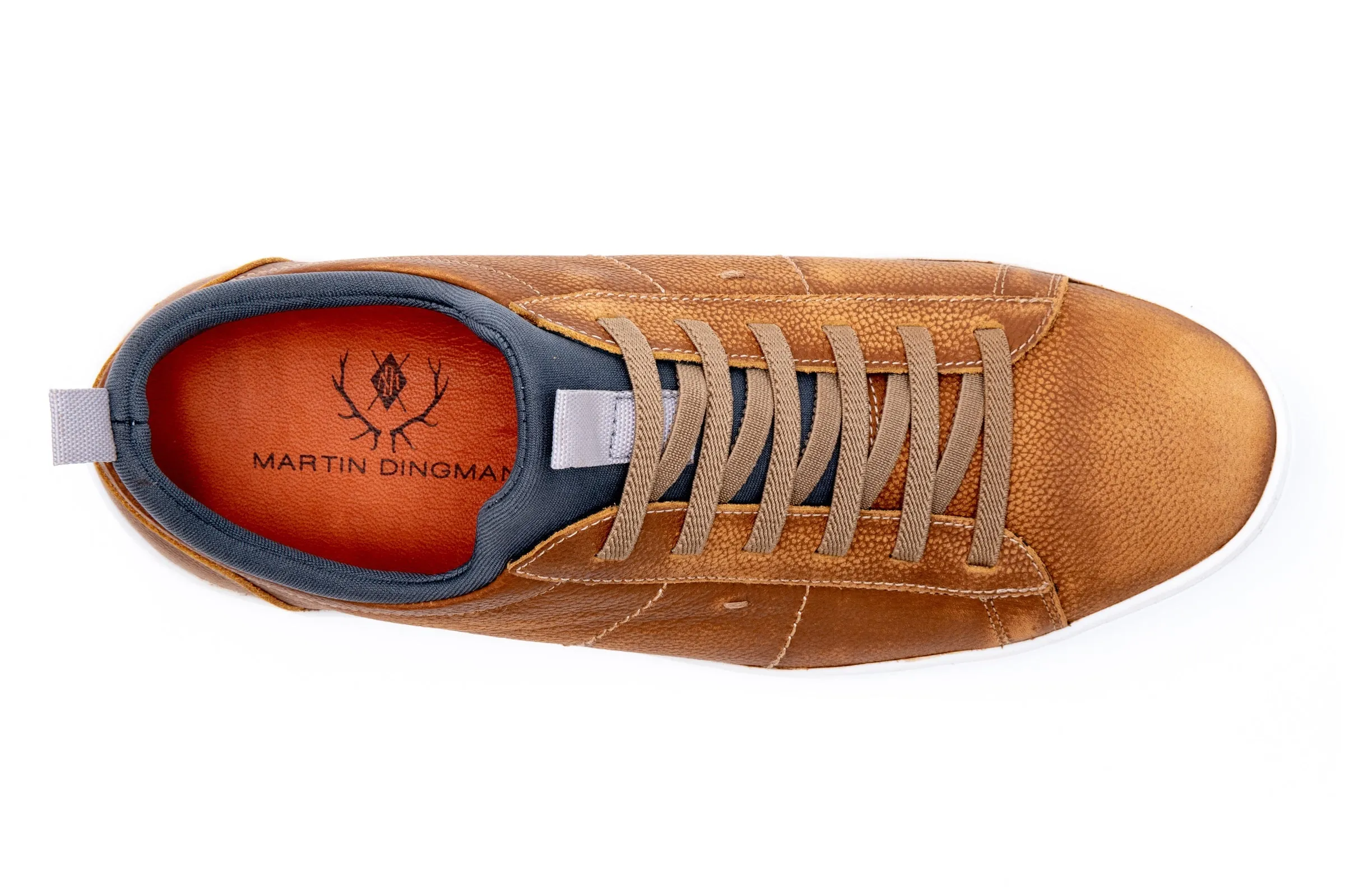 Cameron Hand Buffed Pebble Grain Leather Sneakers