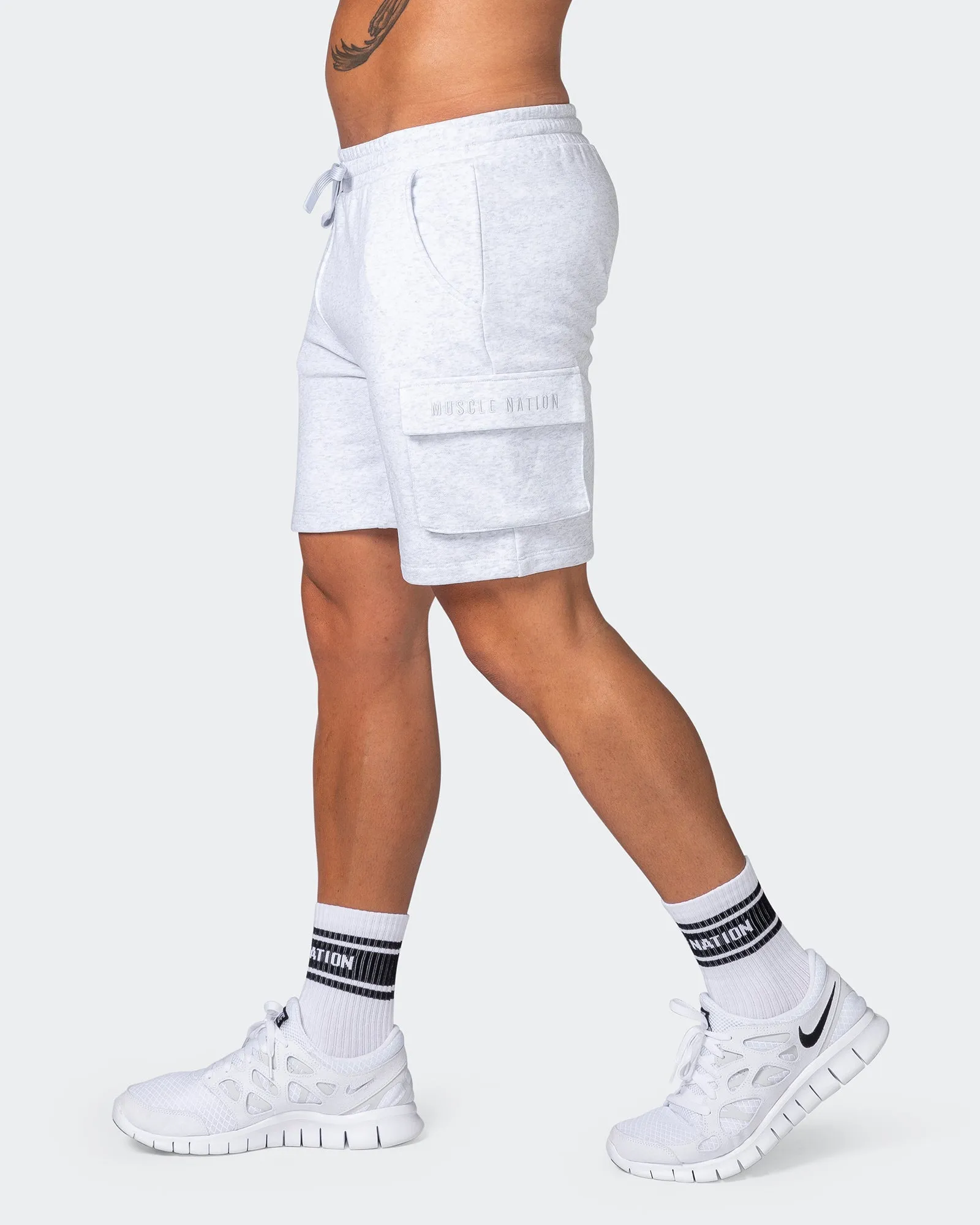 Cargo Shorts - White Marl