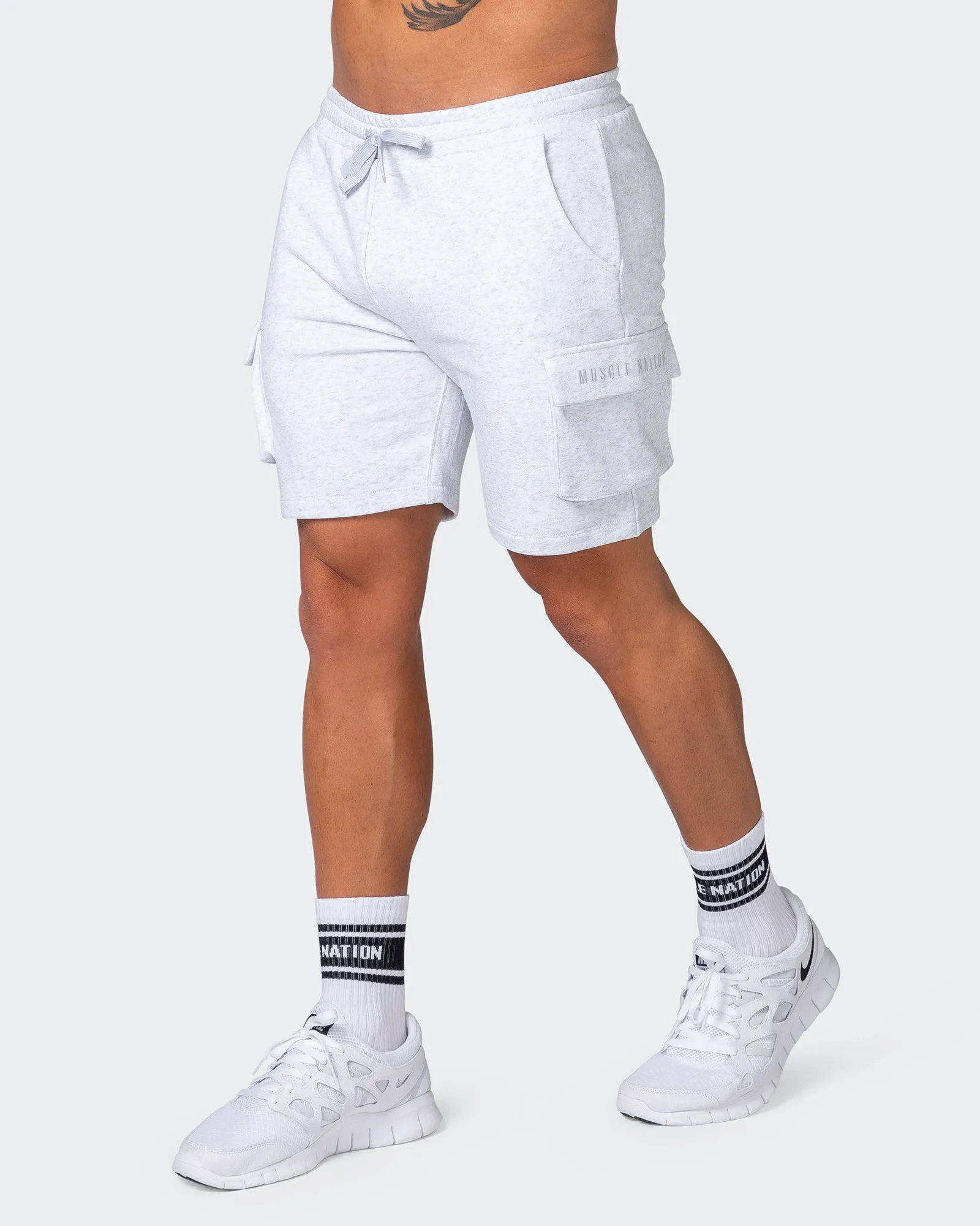 Cargo Shorts - White Marl