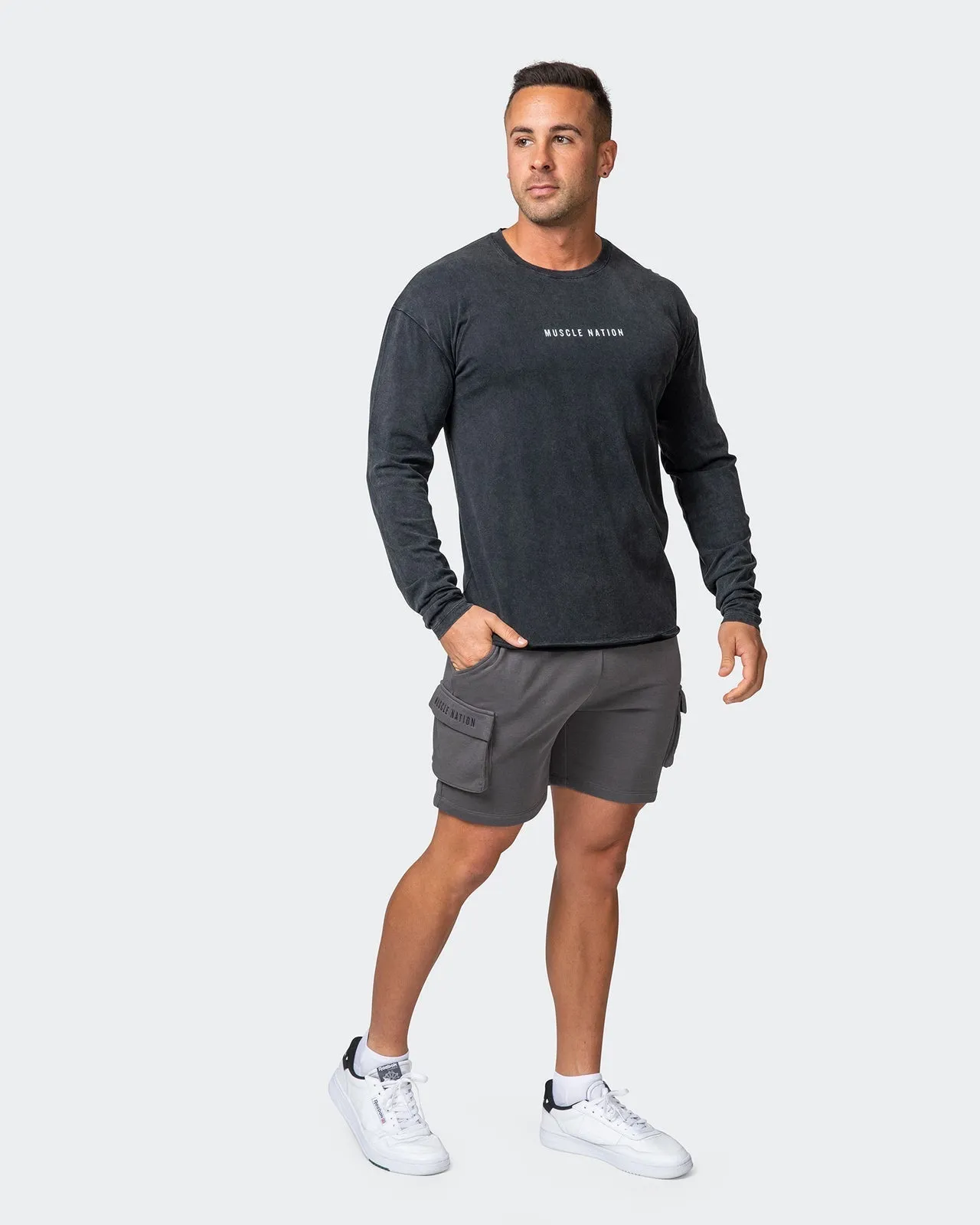 Cargo Vintage Shorts - Washed Charcoal
