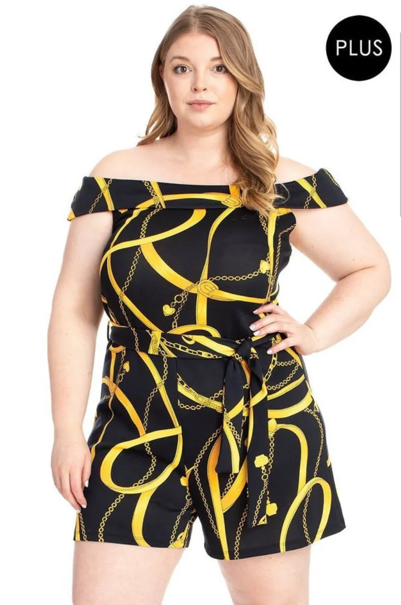 Chain Reaction Romper- Plus