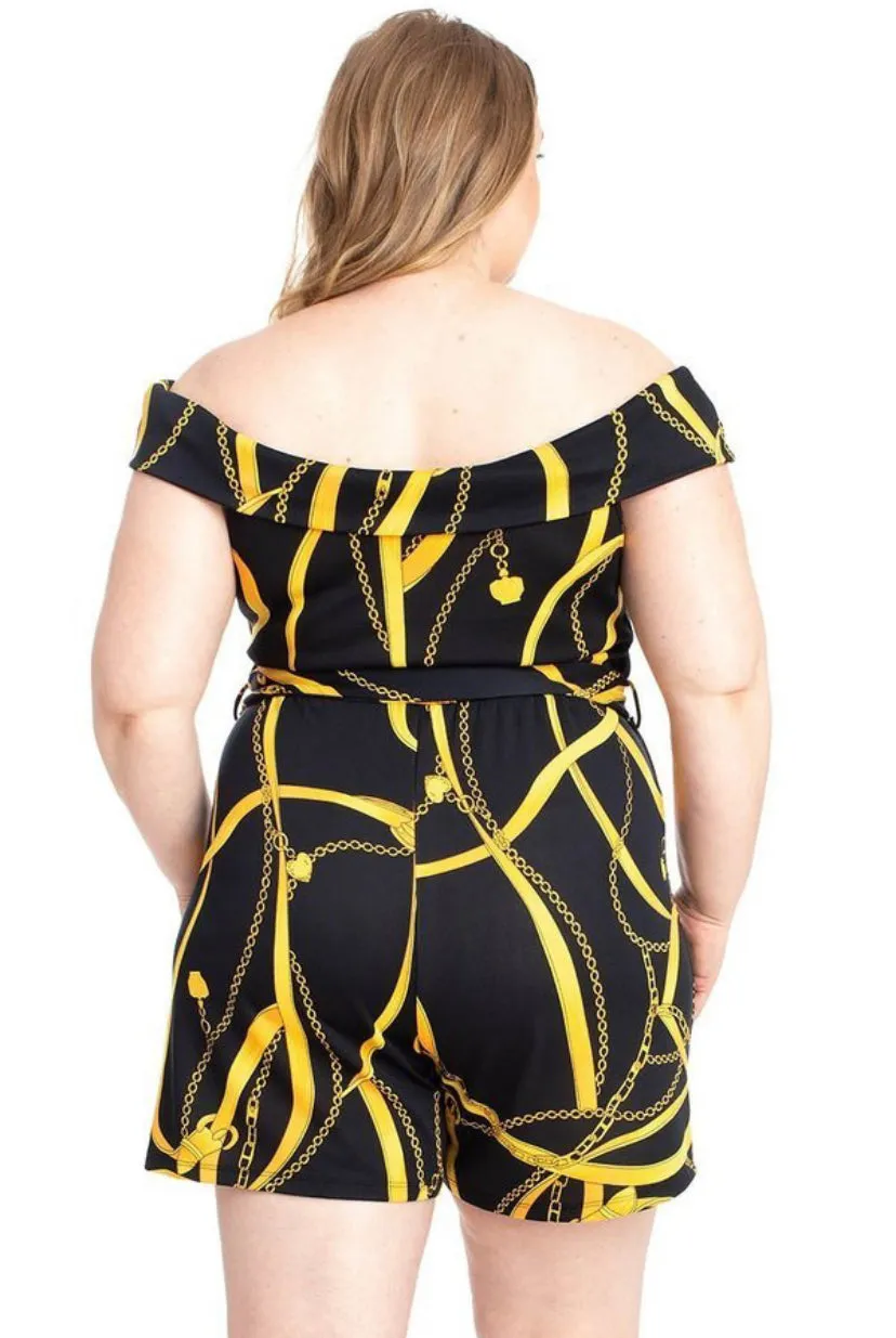 Chain Reaction Romper- Plus