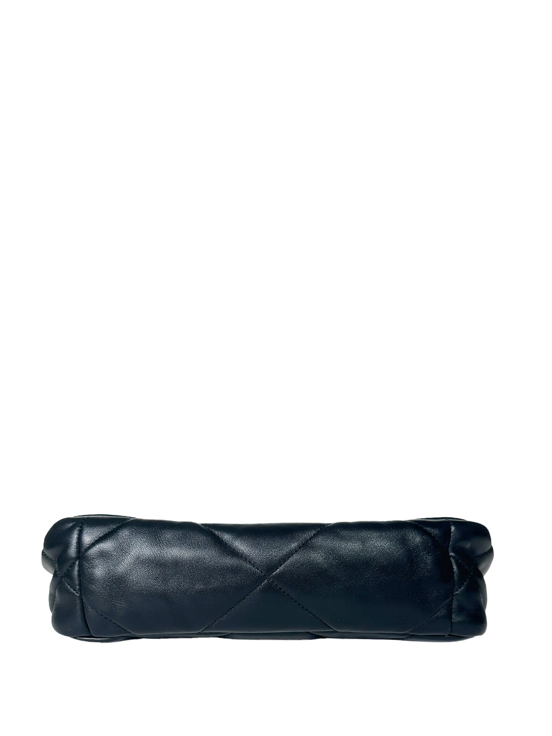Chanel 2023 Black Lambskin Quilted Medium 19 Bag