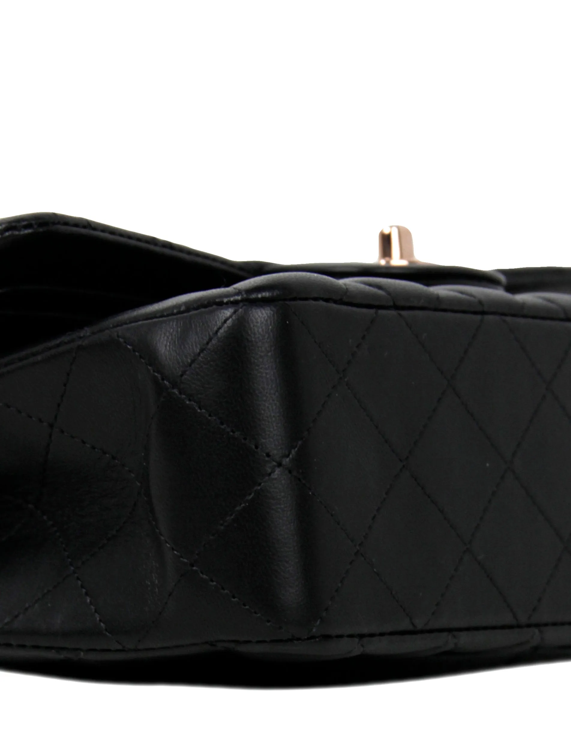 Chanel Black Lambskin Double Flap Small Classic Bag w/ RHW