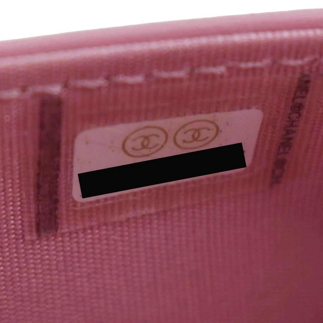 CHANEL Boy Flap Quilted Leather Shoulder Bag Pink