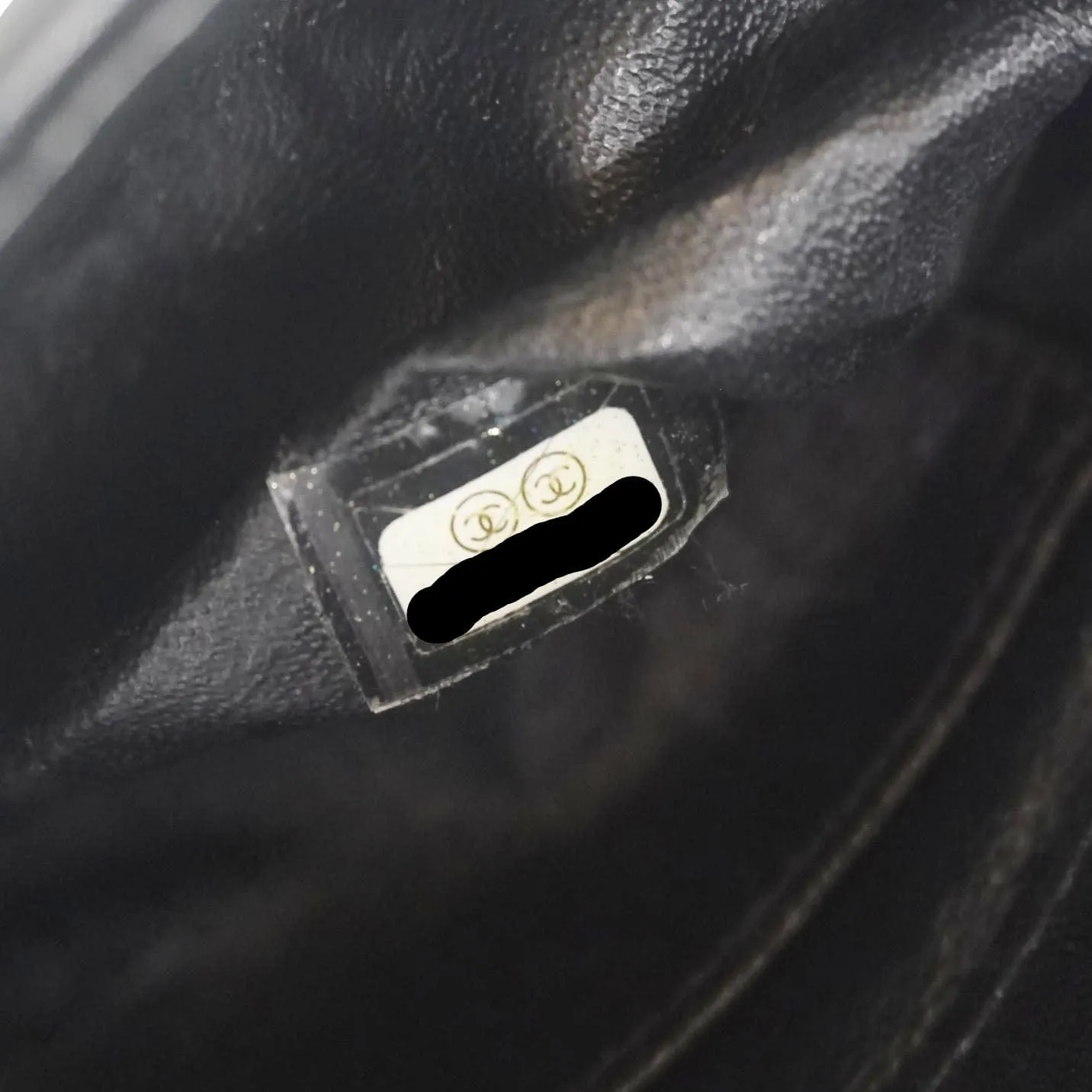CHANEL CC Double Flap Quilted Leather Shoulder Bag Black
