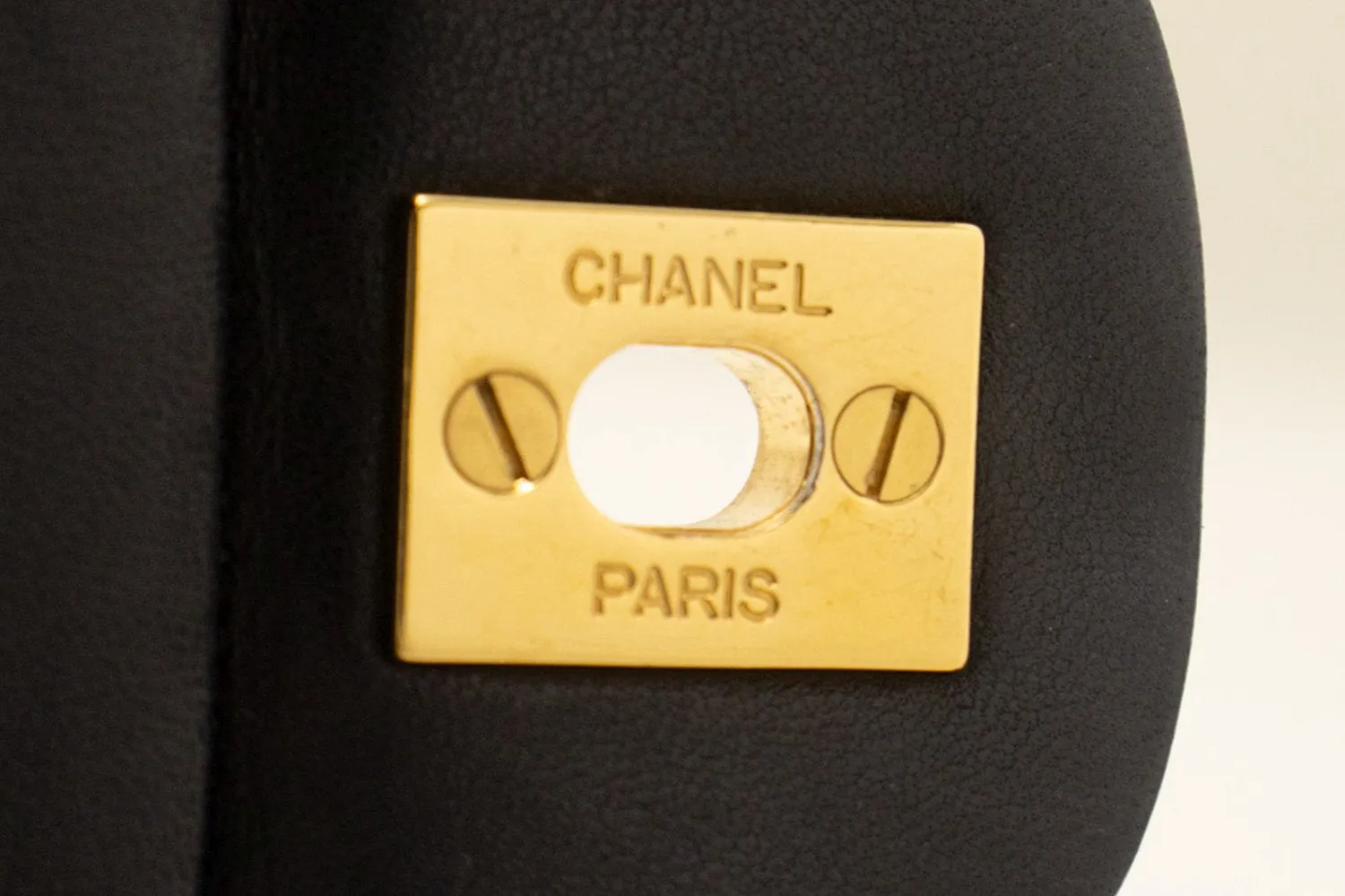CHANEL Classic Double Flap 10" Chain Shoulder Bag Black Lambskin n07